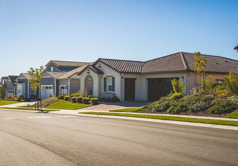 Homes on a California street