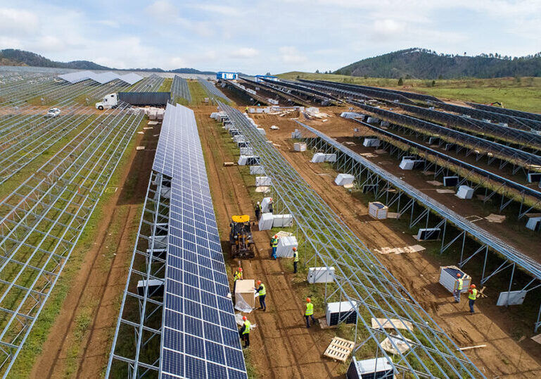 Solar panel construction installation